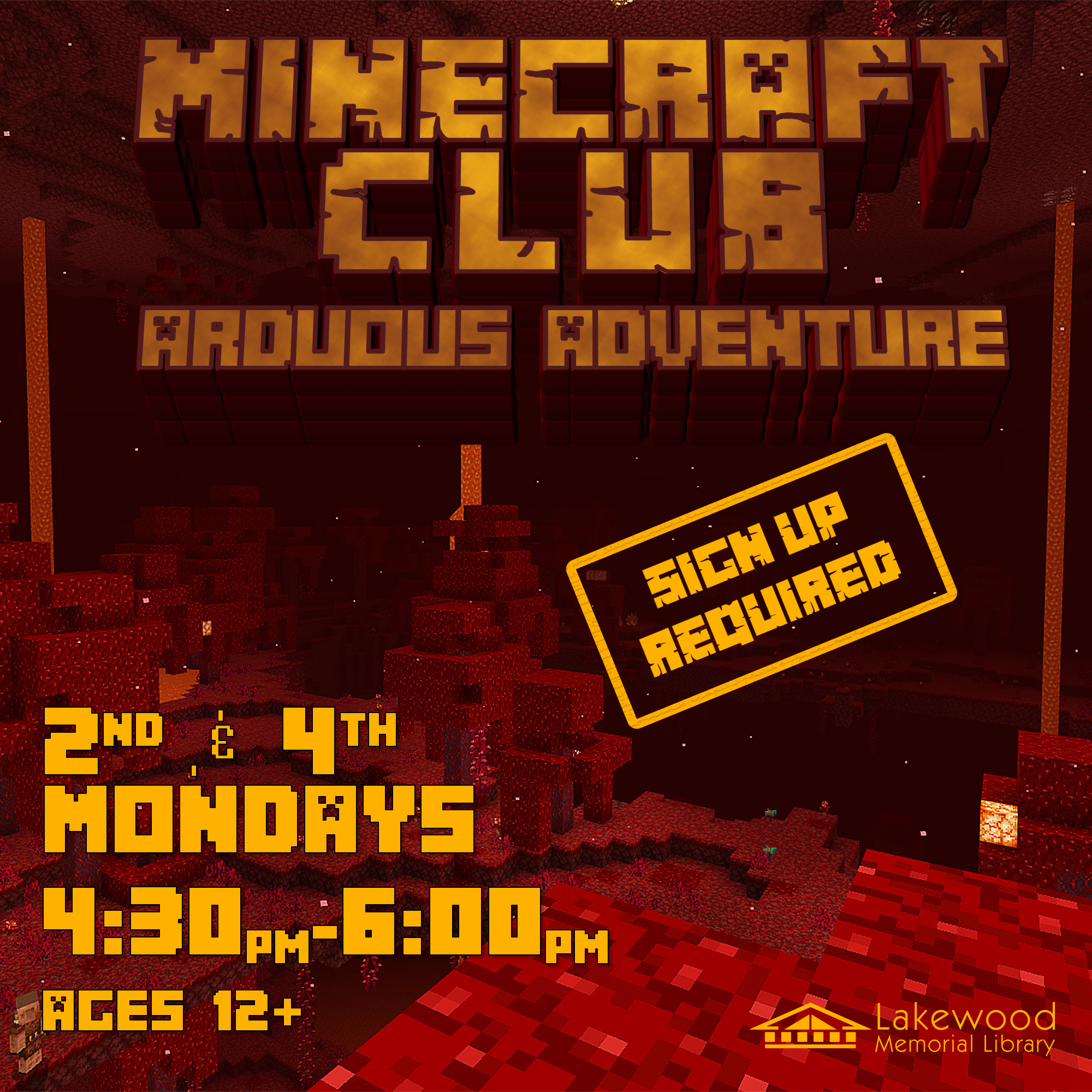 Minecraft Club – Arduous Adventure