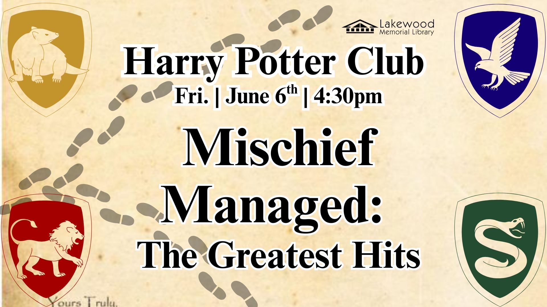 Mischief Managed: Harry Potter Club