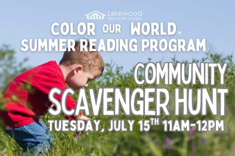 Community Scavenger Hunt for Summer Reading Program